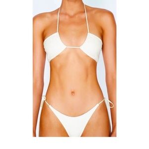 TRIANGL ASTER white toweling, M top and M bottom